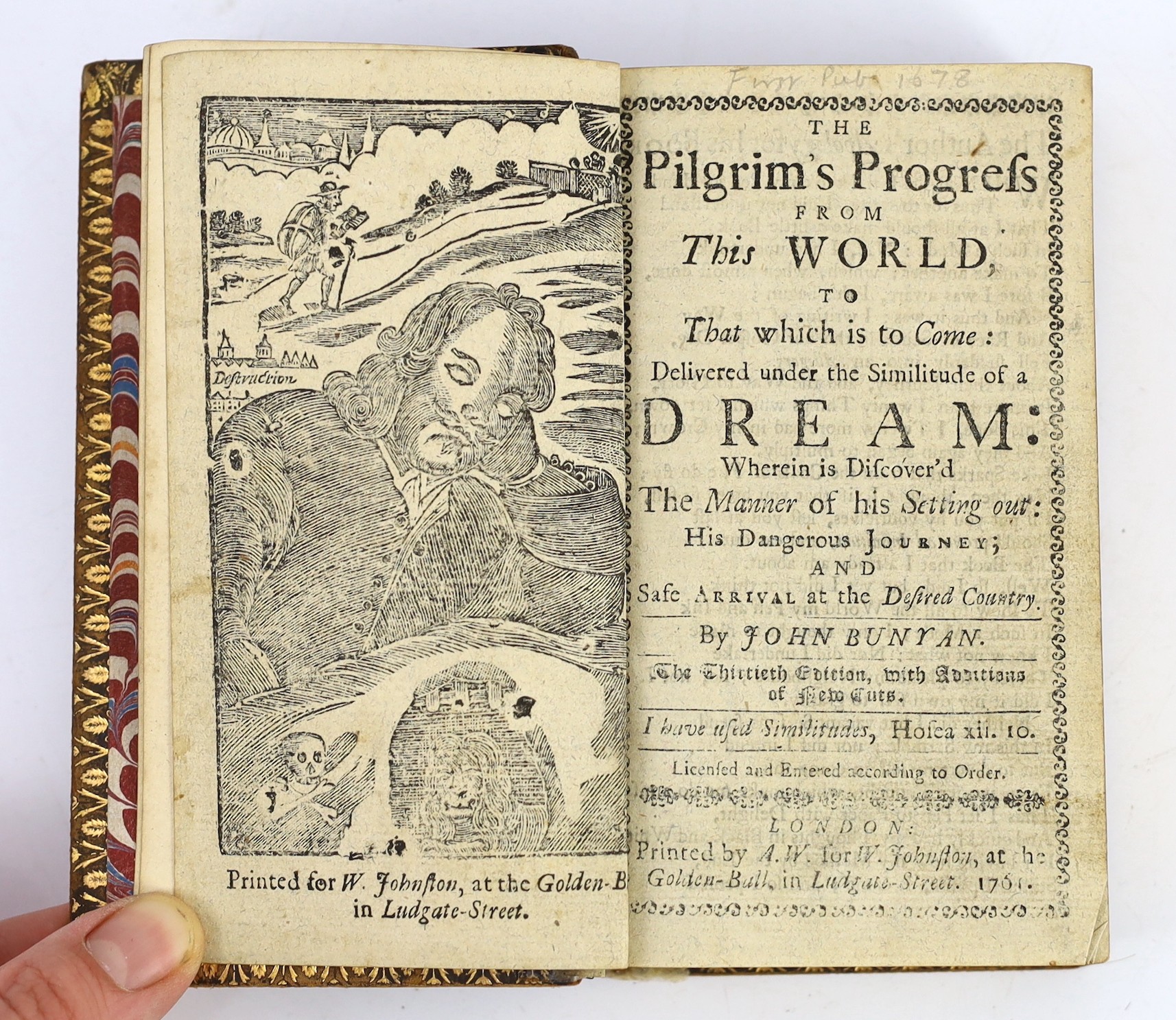 Bunyan, John - The Pilgrim's Progess from This World, to That which is to Come ... 3 Parts (& Life). 30th edition, with additions of new cuts ... 3 portrait frontispieces